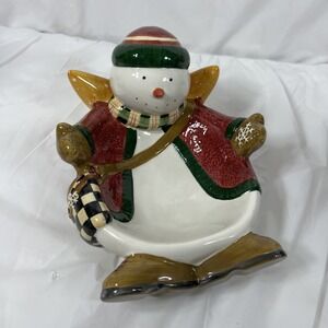 Sakura Ceramic Snowman Candy‎ Dish